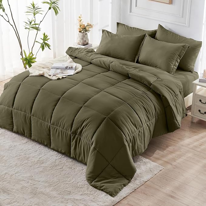JOLLYVOGUE Twin Comforter Set, Ultra-Soft Bed in a Bag Twin Size 5 Pieces - Image 7