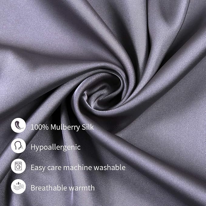 Jocoku 100% Mulberry Silk Pillowcases Set of 2 - Image 2