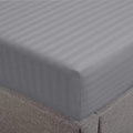 Feather & Stitch 1 Piece Fitted Sheet King Size, 100% Cotton Damask Sateen Weave by FEATHERSTITCHNEWYORK