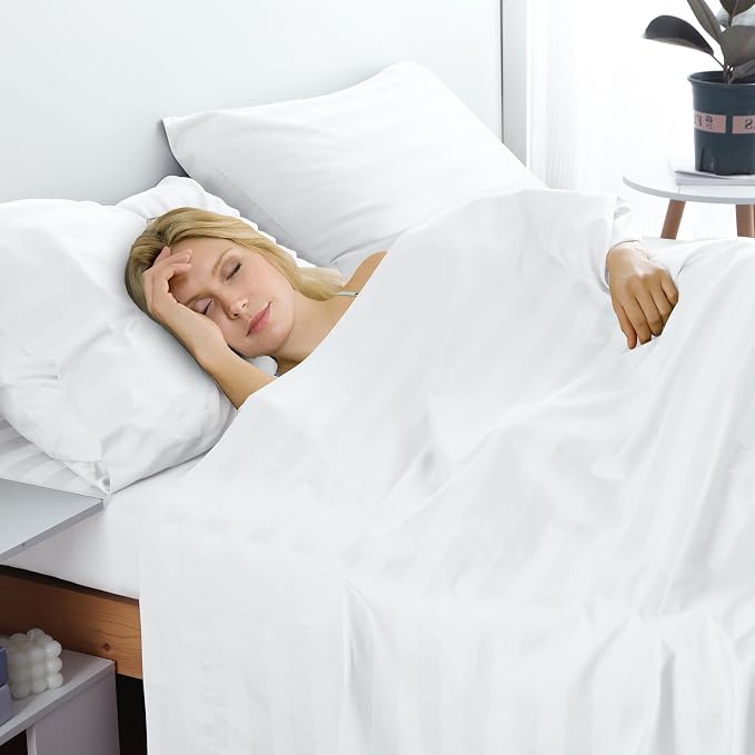 Cotton Cal King Flat Sheet Only, 600 Thread Count 100% Egyptian Cotton Top - Image 6
