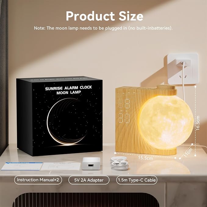 Sunrise Alarm Clocks for Heavy Sleepers, Night Lamp Clocks for Bedrooms - Image 8