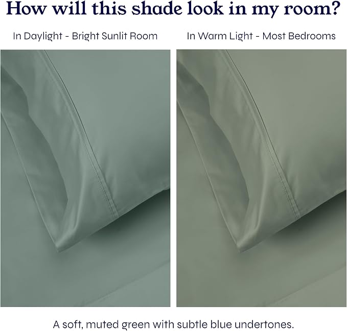 California Design Den Twin Bed Fitted Sheet, Soft 400 Thread Count 100% Cotton - Image 4