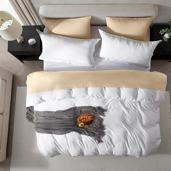 Nestl White Duvet Cover Queen Size - Image 5
