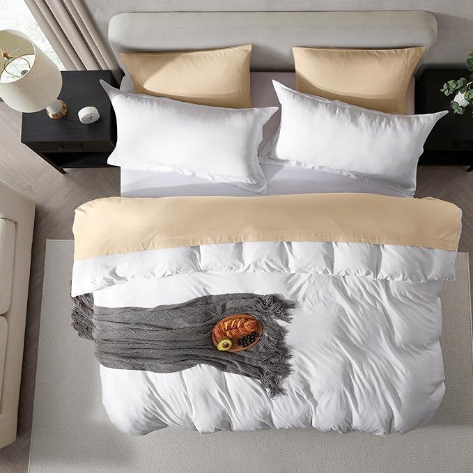 Nestl White California King Duvet Cover Sets - Image 5