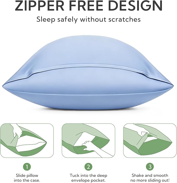 MR&HM Queen Pillow Cases Set of 2, Cooling Pillow Case - Image 6