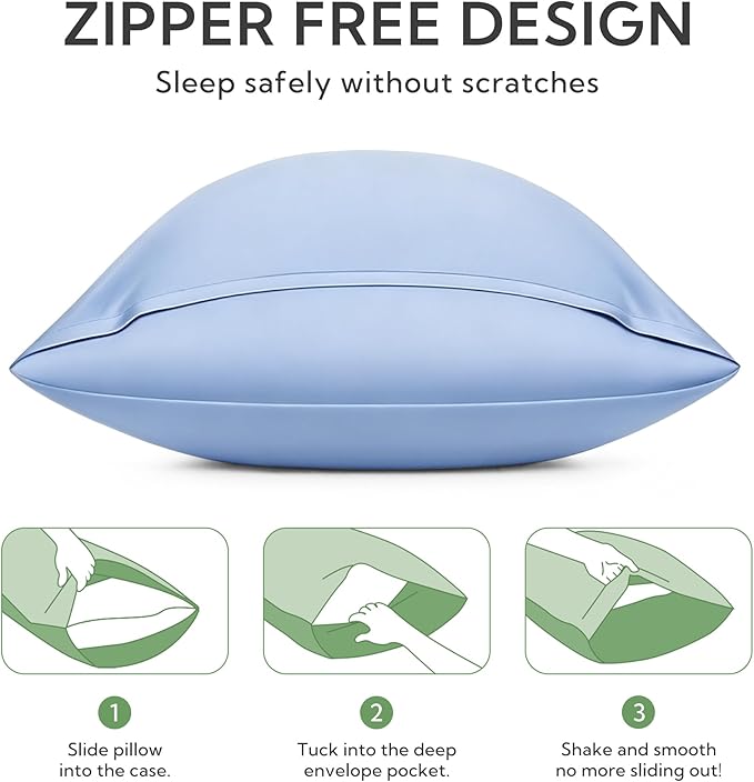 MR&HM King Pillow Cases Set of 2, Cooling Pillow Case - Image 6