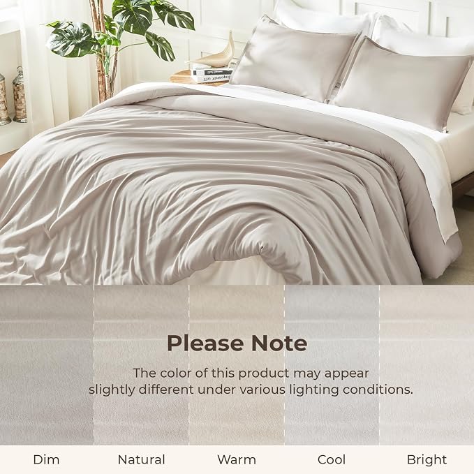 Litanika Oversized King Comforter 120x98, 3 Pieces Linen Lightweight Solid - Image 8