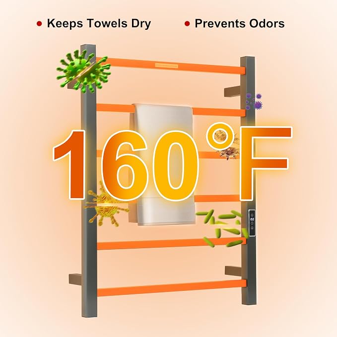 Heated Towel Racks for Bathroom, Wall Mounted Electric Towel Warmer Racks - Image 3