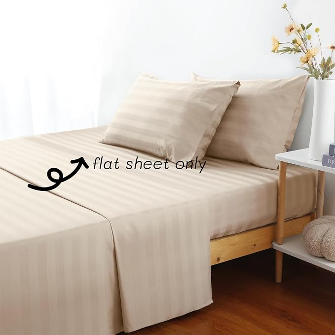 Flat Sheet Only 2 Pack, TwinXL Size 400 Thread Count 100% Egyptian Cotton Flat - Image 4