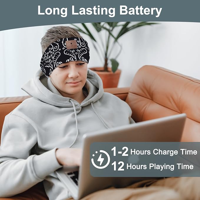 2-Pack Upgraded Wireless Bluetooth Headband - Image 5