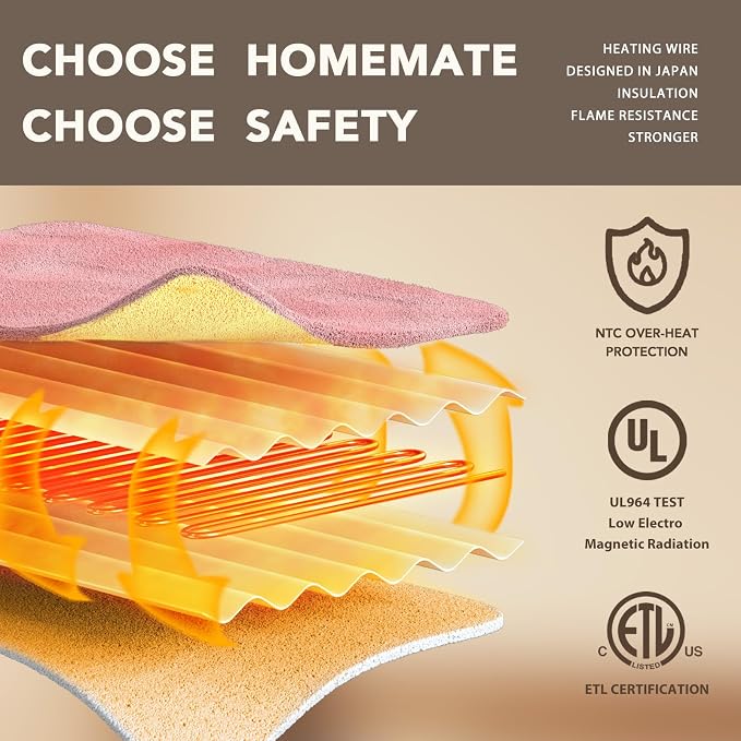 Homemate Heated Blanket Electric Throw - Image 3