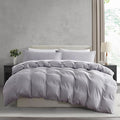Nestl Grey Lavender Duvet Cover Queen Size by Nestl