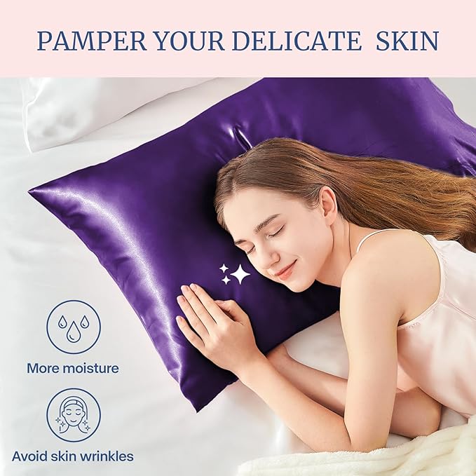 BEDELITE Satin Pillowcase for Hair and Skin, Super Soft and Cooling Similar to - Image 3