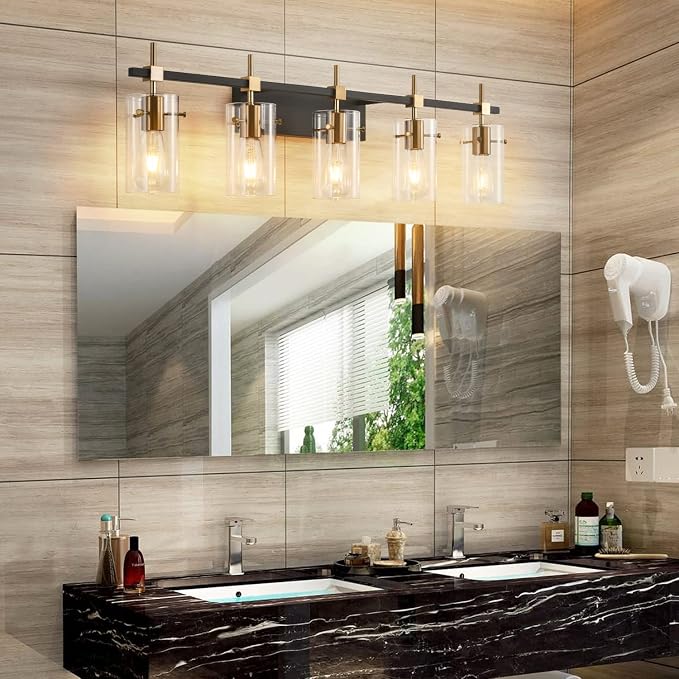 SOLFART 40.1 inch Vintage Brass Bathroom Vanity Light fixtures Bathroom Wall - Image 6