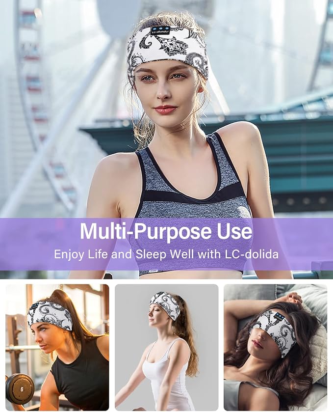 LC-dolida Sleep Headphones Bluetooth Wireless Headphones - Image 6