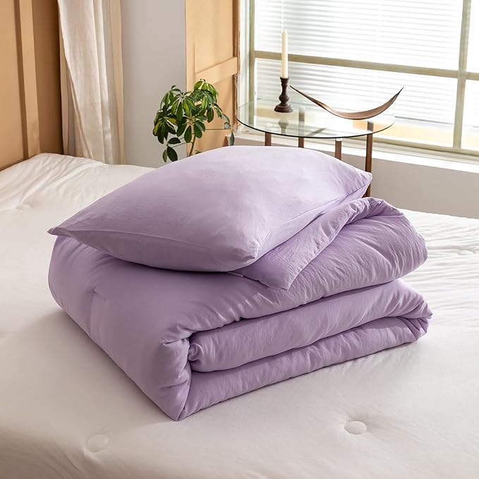 ROSGONIA Lavender Comforter Set Queen - Image 6