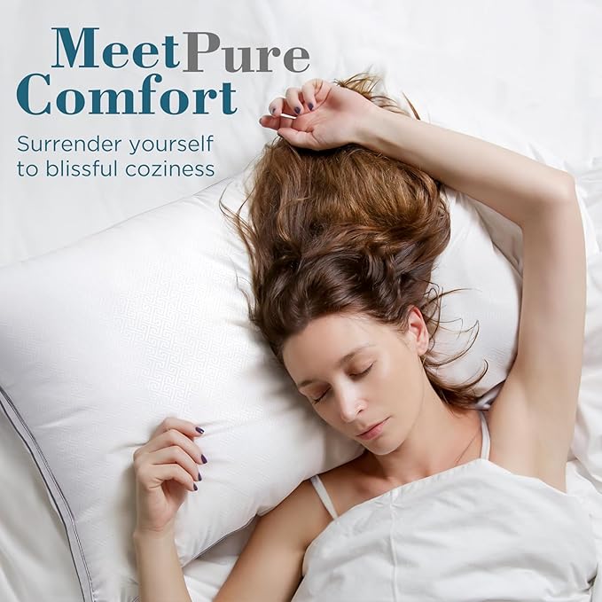 viewstar Bed Pillows Standard Sizes Set of 2, Hotel Quality Cooling Down - Image 2