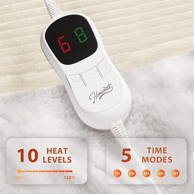 Homemate Electric Heated Blanket Full Size - Image 3