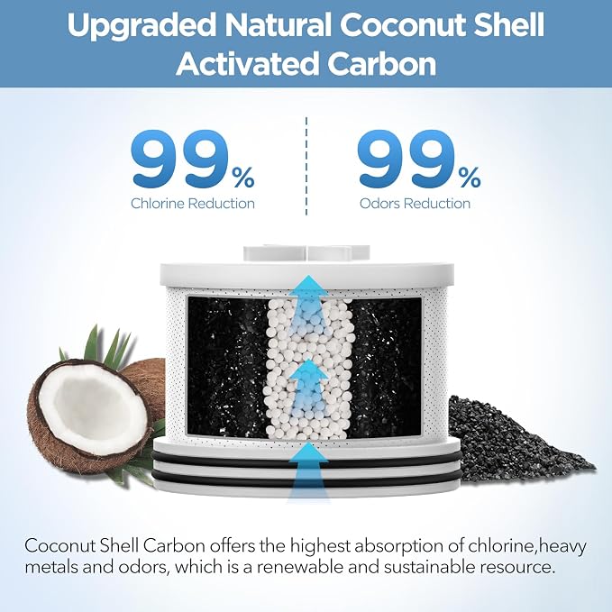 Filtered Shower Head with Upgraded Activated Carbon Filter - Image 2