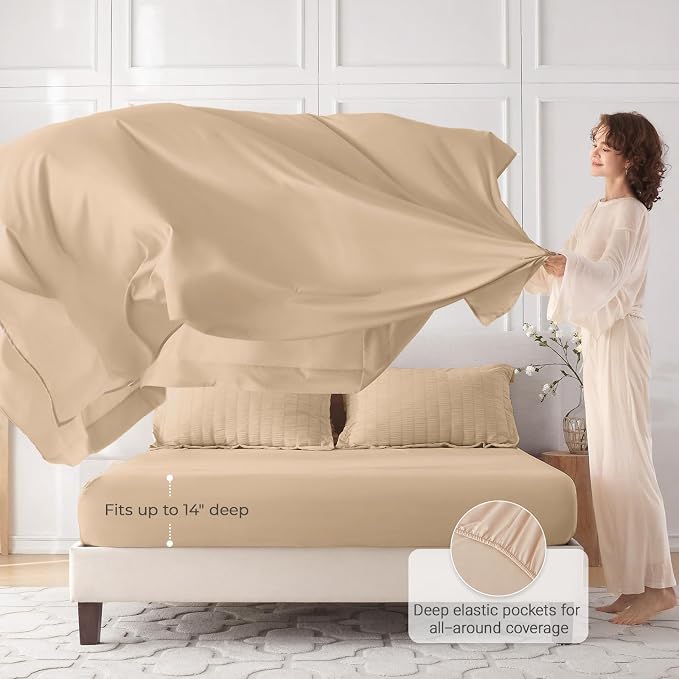 MUXHOMO 5 Pieces Twin Comforter Set, Seersucker Bed in a Bag Twin Size - Image 3