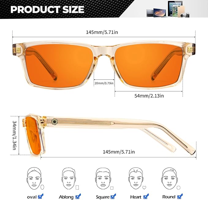 ANYLUV Blue Light Glasses Men Woman, Eye Strain Relief Eye Protection - Image 4