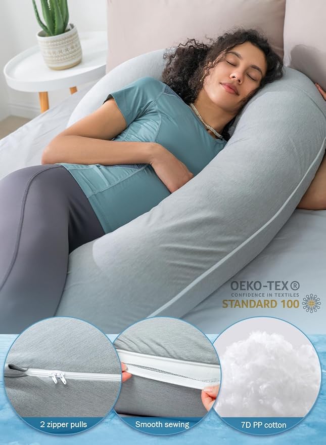INSEN Cooling Pregnancy Pillow, Maternity Pillow - Image 6