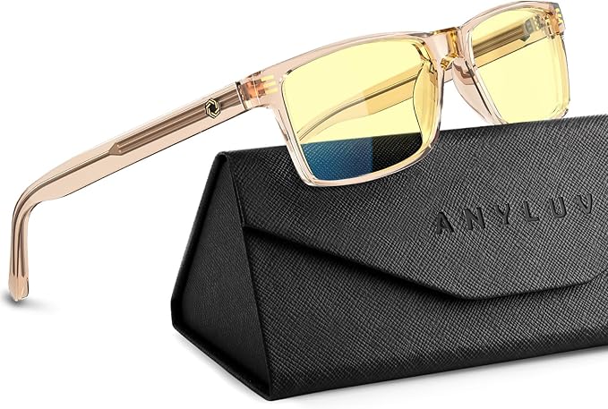 ANYLUV Blue Light Glasses Men Woman, Eye Strain Relief Eye Protection by ANYLUV