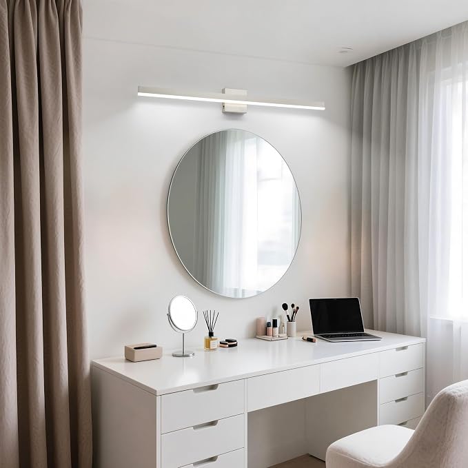 Nickel Bathroom Vanity Light 39.4 inch, 30W Dimmable 5CCT LED Bathroom Light - Image 7