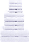 SUPERIOR Egyptian Cotton Pile 10 Piece Towel Set, Includes 2 Bath, 4 Hand by SUPERIOR