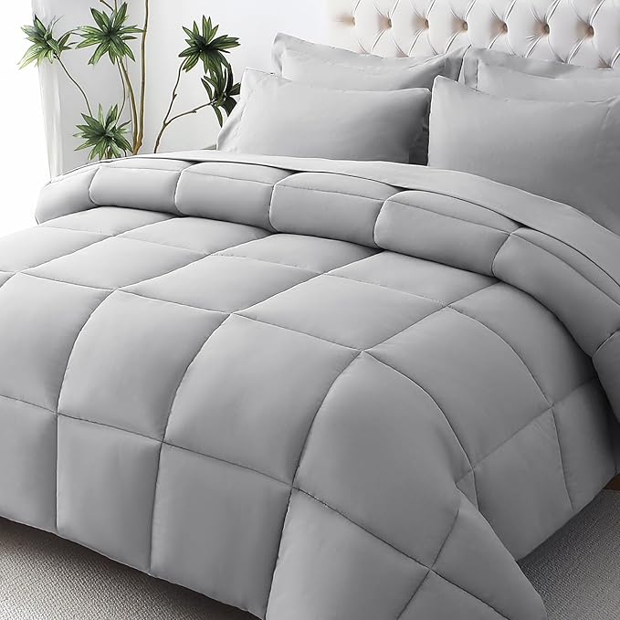 JOLLYVOGUE Full Comforter Set, Ultra-Soft Bed in a Bag Full Size 7 Pieces by JOLLYVOGUE