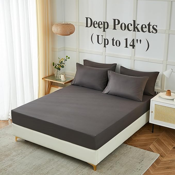 ILAVANDE Queen Sheets Set 6 Piece, Hotel Luxury Super Soft 1800 Series - Image 3