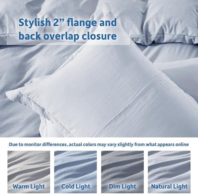Nestl Ice Blue Duvet Cover King Size - Image 8