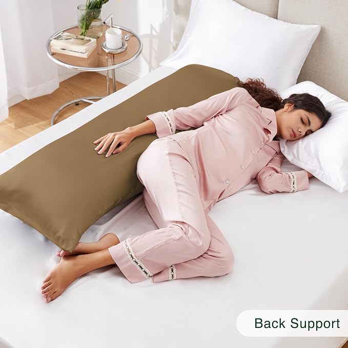 Love's cabin Satin Body Pillowcase 20x54, Cooling Pillow Cover - Image 6