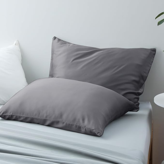Bamboo Viscose Zippered Pillow Cases Standard Size Set of 2, 400 Thread Count - Image 5
