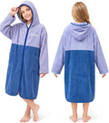 Hiturbo Kids Bath Towel Hoodie: Zipper Surf Poncho Long Sleeve Quick Dry by HiTurbo--MakeDivingEasy