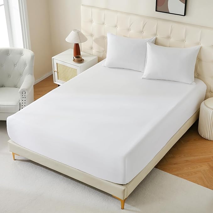 White Bulk Queen Fitted Sheet Only Deep Pocket 24 Pack, Quick Sort Bottom Bed - Image 2