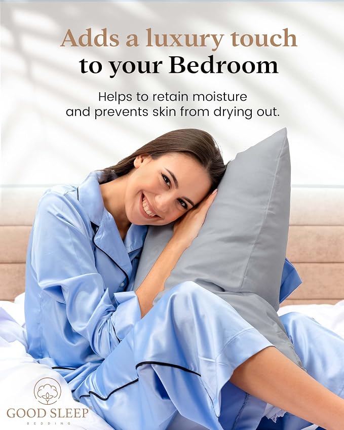 Set of 4 Pillow Cases Queen Standard, 800 TC 100% Egyptian Cotton, Silky Soft - Image 4