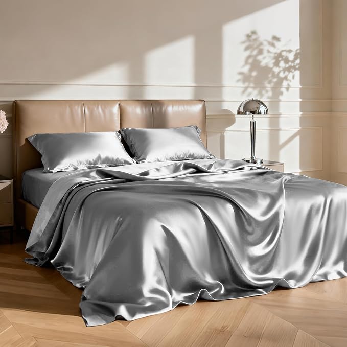 Love's cabin Twin Satin Sheet Sets - Image 2