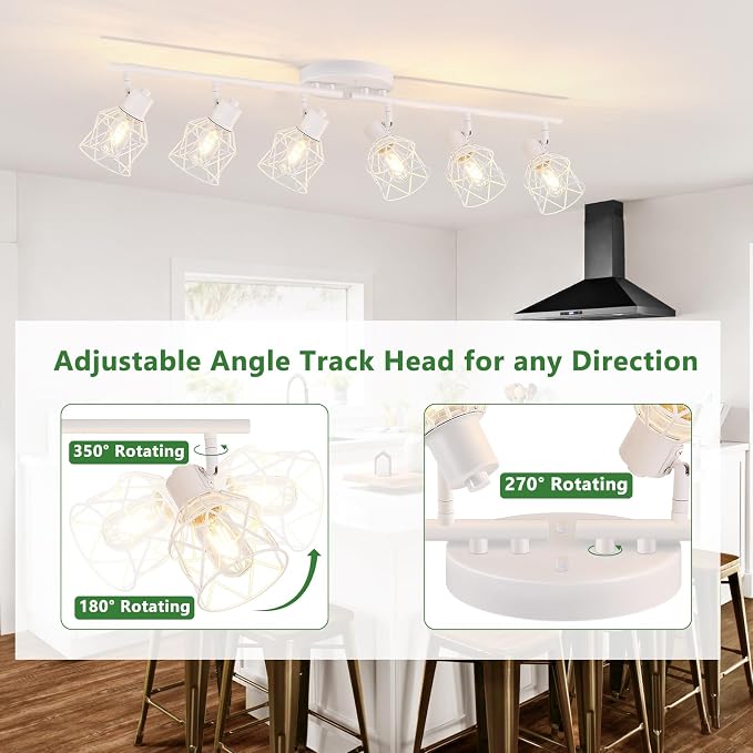 Baocuz 6-Lights White Semi Flush Mount Ceiling Light - Image 5