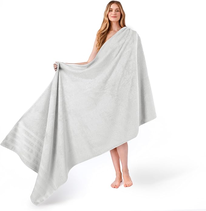 American Soft Linen 35x70 Jumbo Large Bath Towel, 600 GSM 100% Cotton Turkish by AmericanSoftLinen