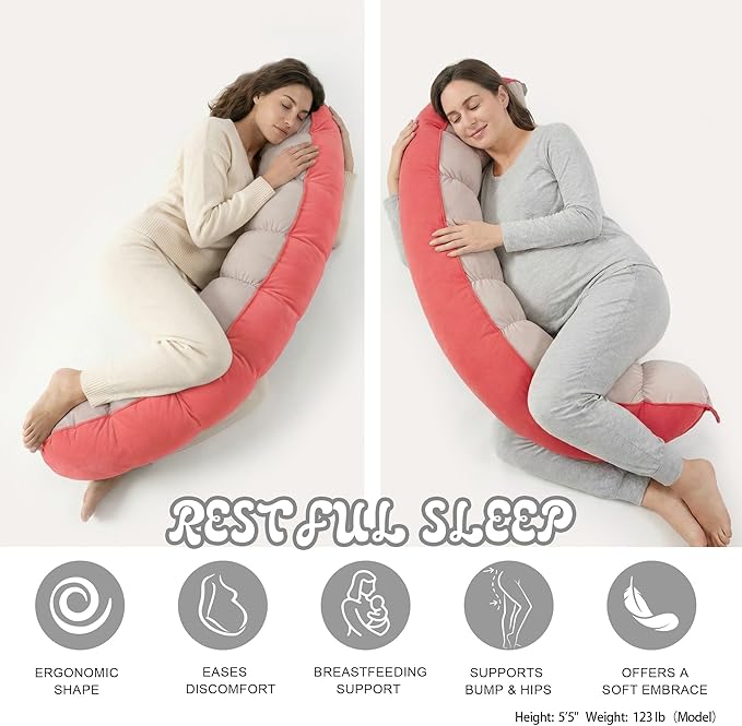 Peallow – Long Round Body Pillow - Image 5