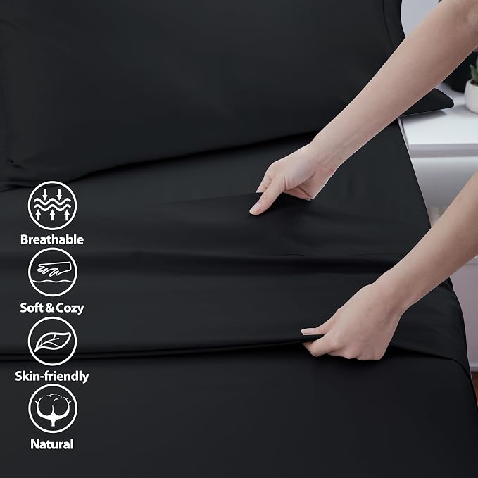 Cotton Queen Sheet Only, 600 Thread Count 100% Egyptian Cotton Top Sheet 1Pcs - Image 3
