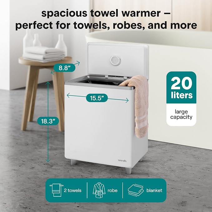 SereneLife WIFI Luxury Rectangle Towel Warmer - Image 3