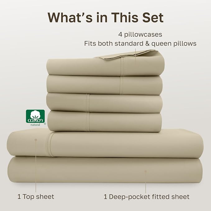 California Design Den 6 Piece Queen Sheet Set - Image 4
