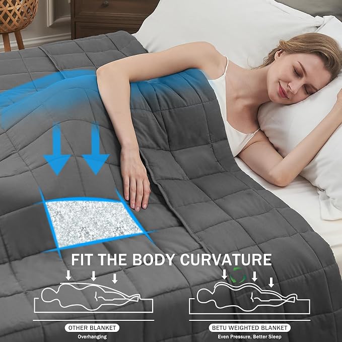 Weighted Blanket for Adults 20lbs, Queen Size Cooling Heavy Throw Blanket for - Image 2