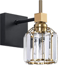 SOLFART Crystal 1 Light Bathroom Vanity Light Over Mirror Wall Sconce Fixture by SOLFART