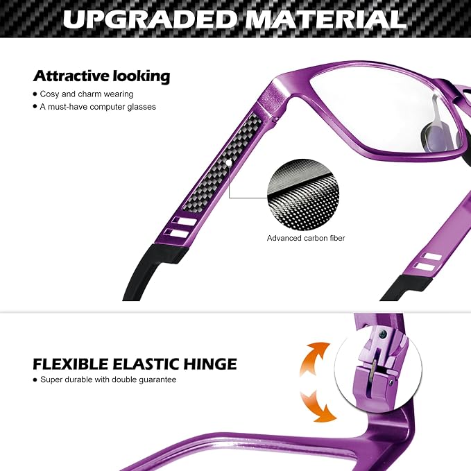 ANYLUV Blue Light Blocking Glasses Men Computer Gaming Glasses Lightweight - Image 3