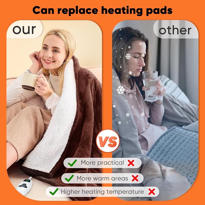 greenoak Heated Blanket Electric Full 72"X84", Heating Blankets - Image 5
