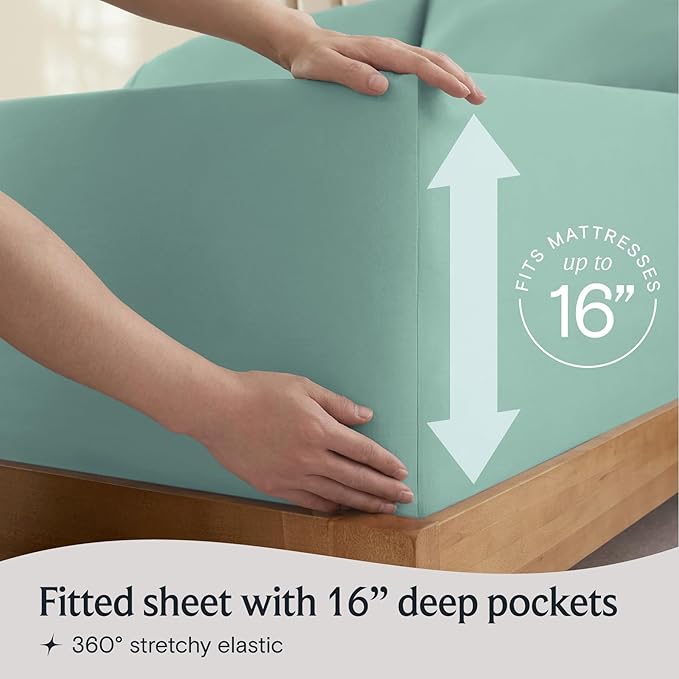 LuxClub 3 PC Sheet Bed Sheets Deep Pockets 18" Eco Friendly Wrinkle - Image 6