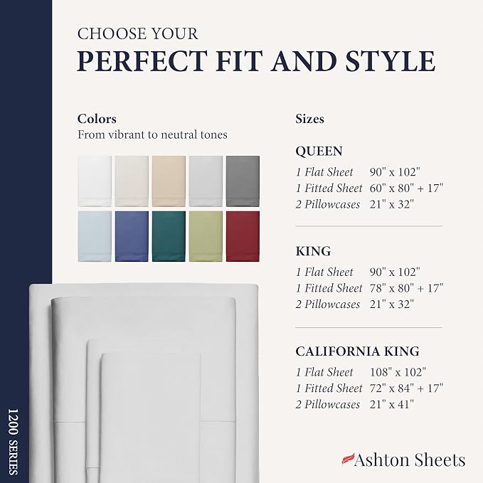 100% Egyptian Cotton Sheets California King Size - Image 8